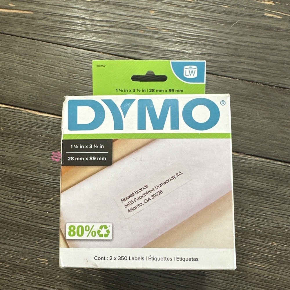 Address Labels - 1.12" X 3.5" 2 Roll Label‎ White   Dymo 30252